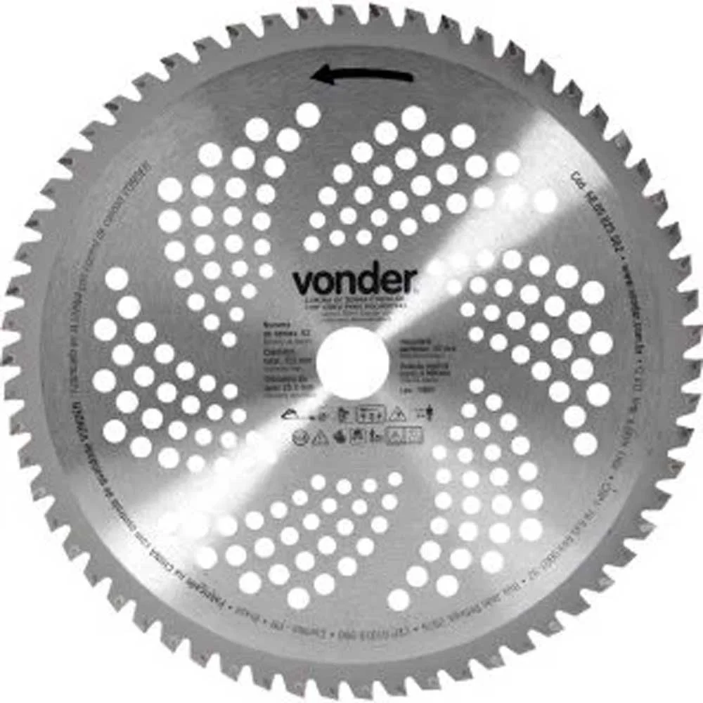 Lâmina Circular Roçadeira Com Vídea 255x25,4x62d Vonder